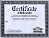 Certificate of Authenticity