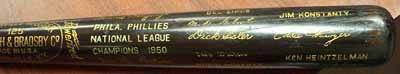 1950 Phillies Black Bat