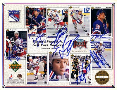 Brian Leetch Gartner Rangers sheet