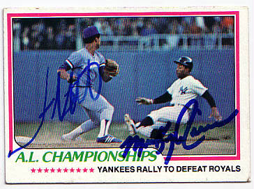 Frank White Royals & Mickey Rivers Yankees