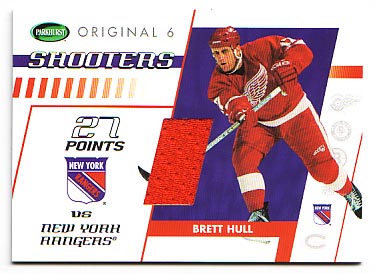 Brett Hull Game Used Jersey Card