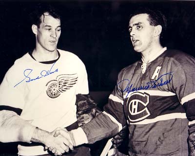 Gordie Howe & Maurice Richard