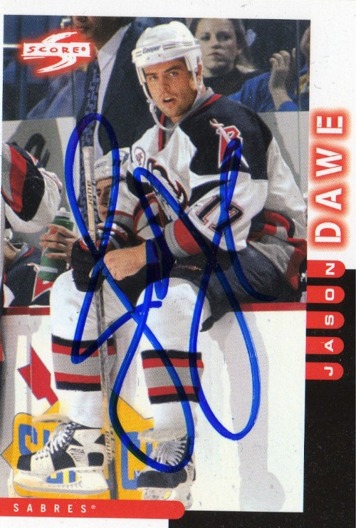  Jason Dawe Autographed Sabres Card