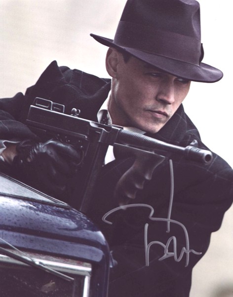 Johnny Depp Autographed Public Enemies Photo