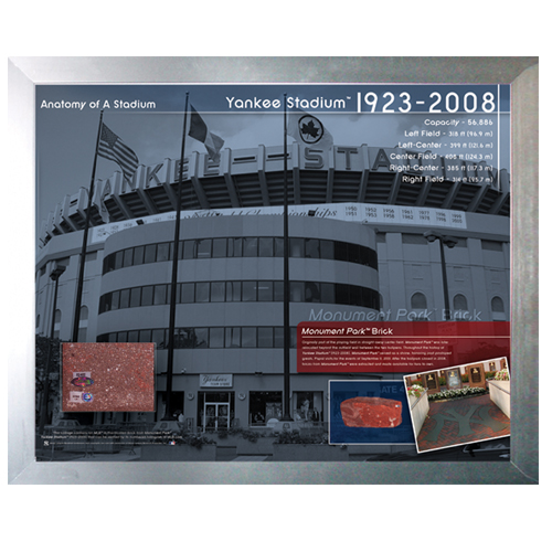 Anatomy of Yankee Stadium Game Used Brick 11x14 Framed Collage
