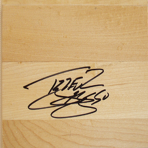 Tyler Hansbrough Autographed 6"x6" Square of UNC Final Four Championship Court