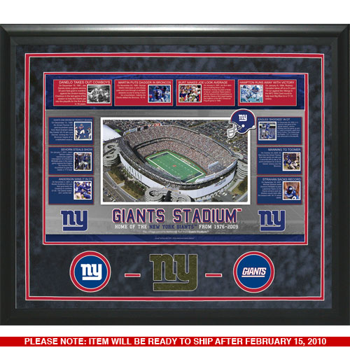 Giants Stadium Game Used Turf Timeline