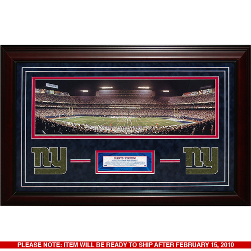 Giants Stadium Panoramic Game Used Turf Collage