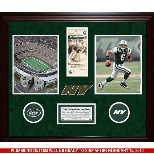 New York Jets Final Ticket & Used Turf Collage