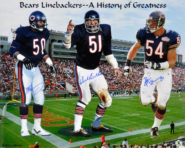 Mike Singletary, Brian Urlacher & Dick Butkus