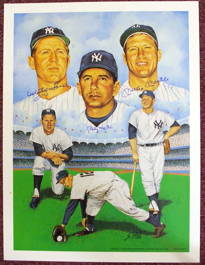 Mickey Mantle, Billy Martin, & Whitey Ford