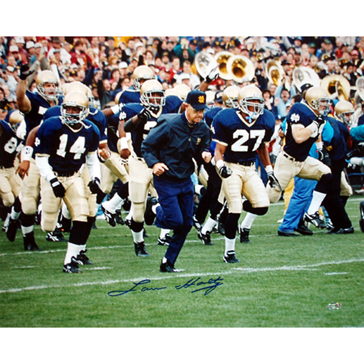 Lou Holtz Notre Dame Signed