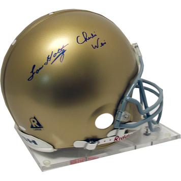 Lou Holtz & Charlie Weis Dual-Signed Notre Dame