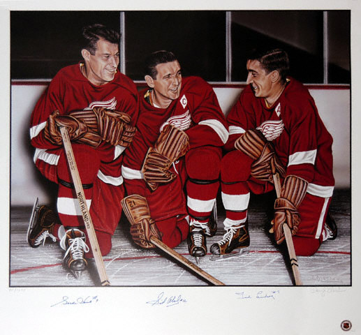 Gordie Howe, Sid Abell & Ted Lindsay 