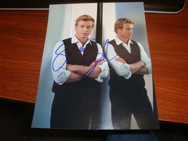 Simon Baker The Mentalist Signed