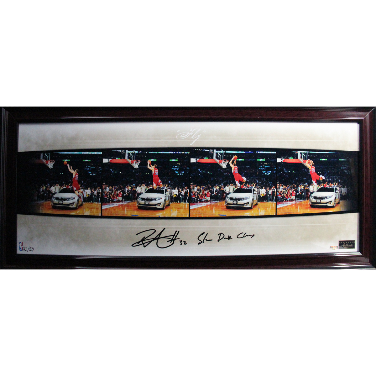 Blake Griffin Car Dunk Signed Panorama