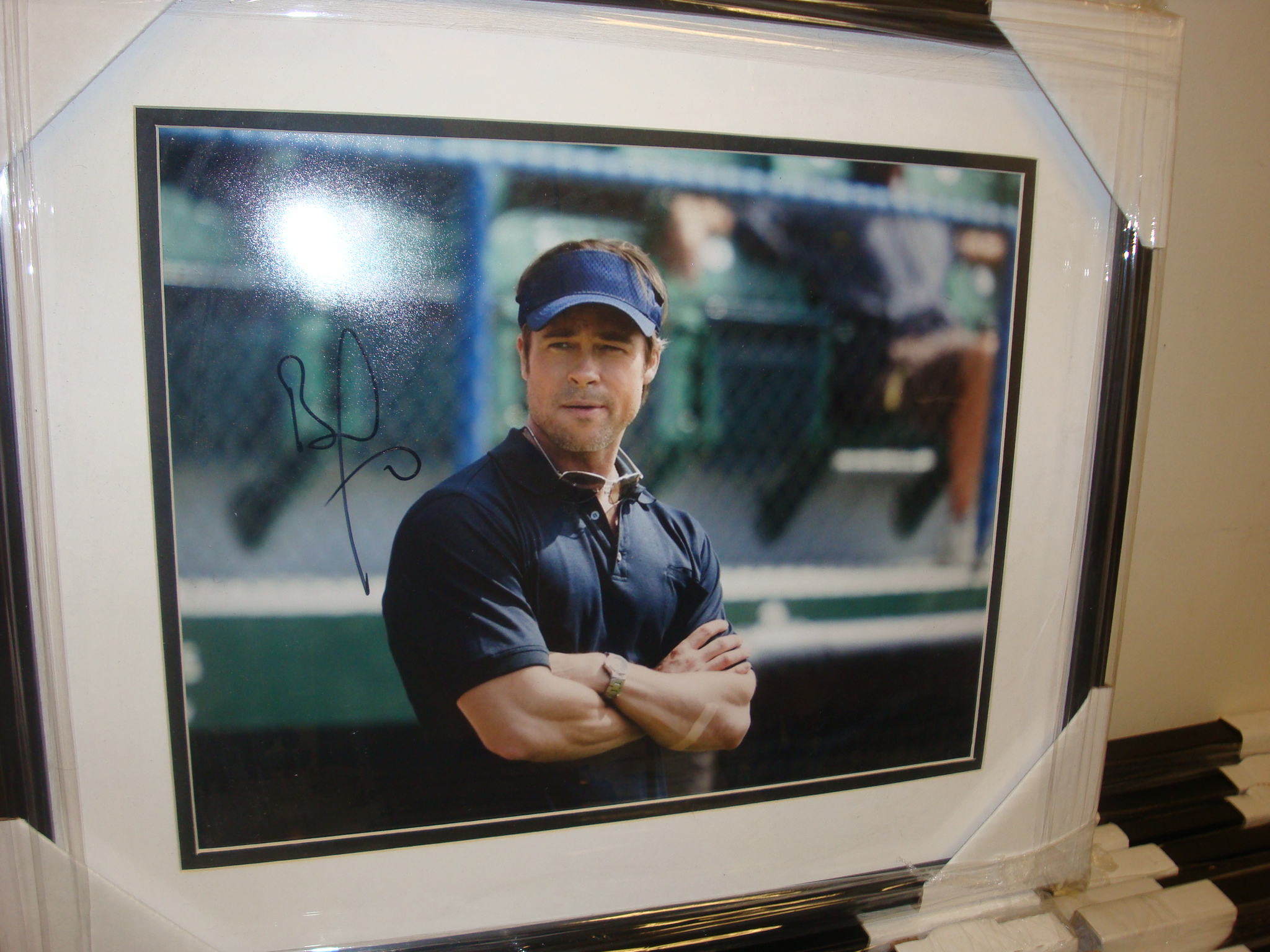 Brad Pitt Moneyball Framed & Signed