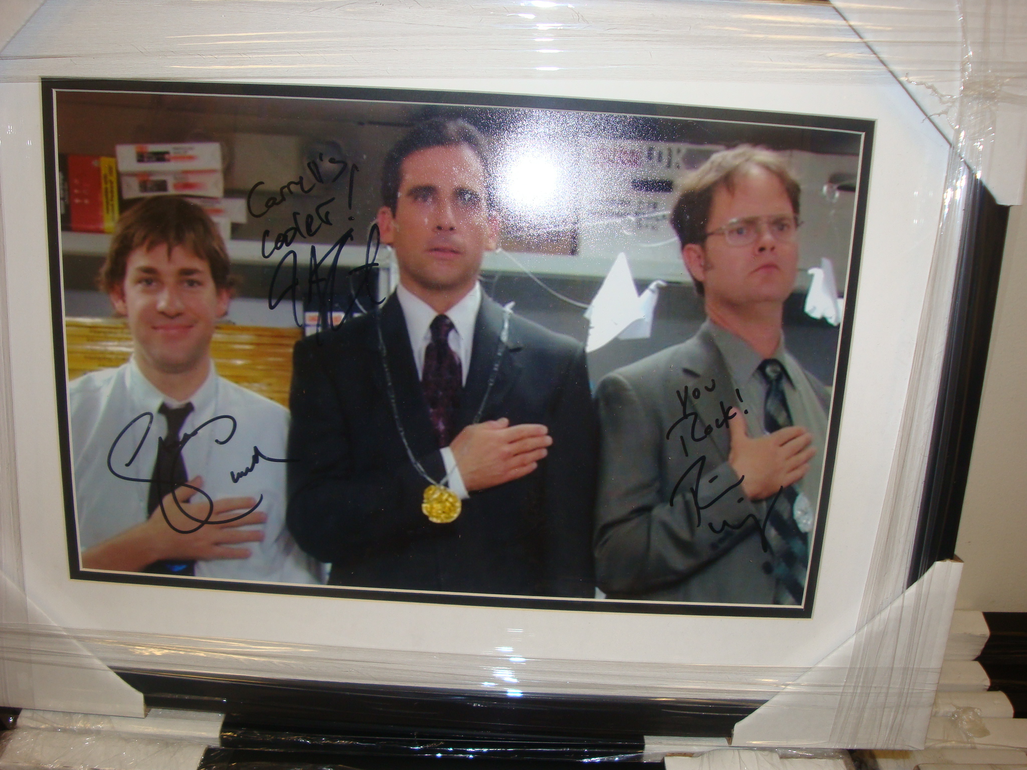 Carell/Wilson/Krasinski Signed & Framed The Office