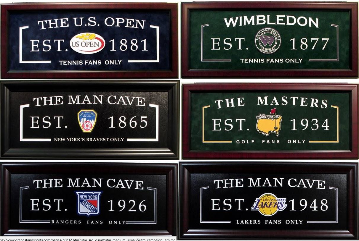 "Man Cave" 3-D Laser Engraved Framed Tributes