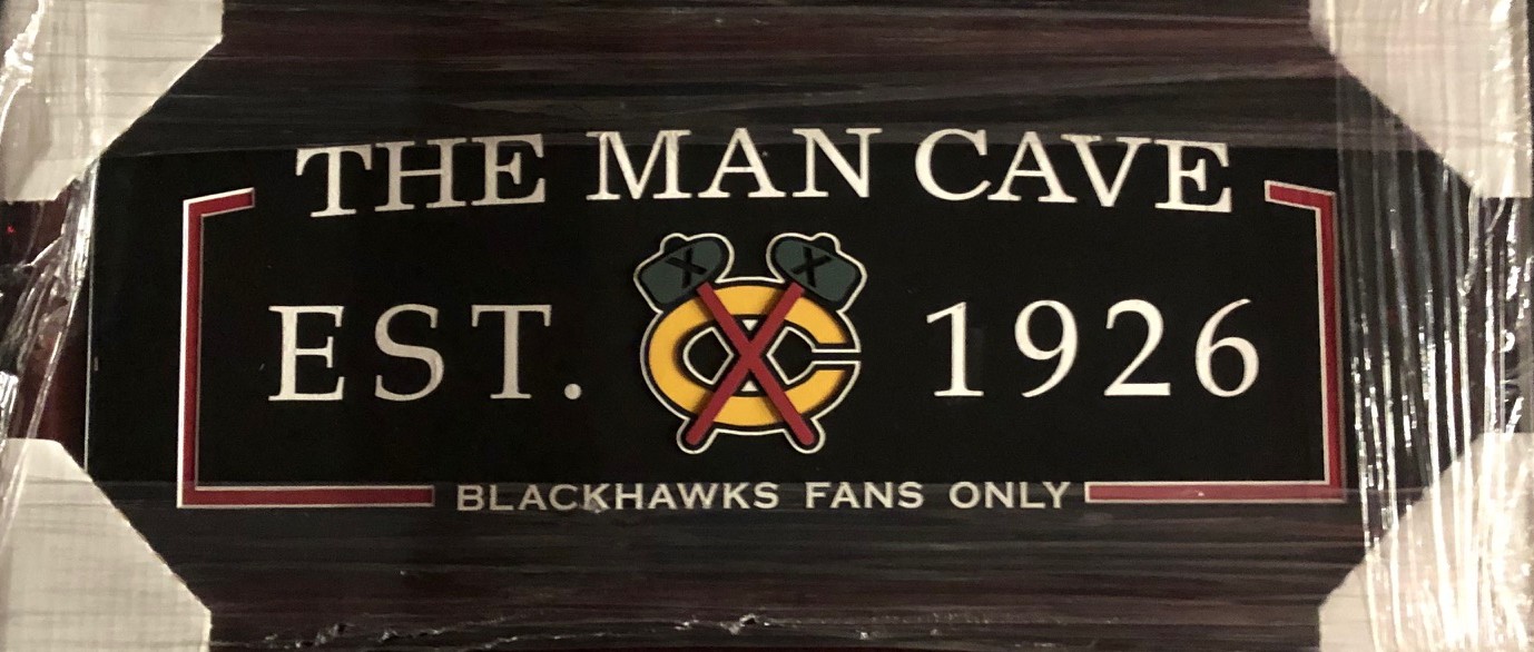 Chicago Blackhawks Man Cave Sign