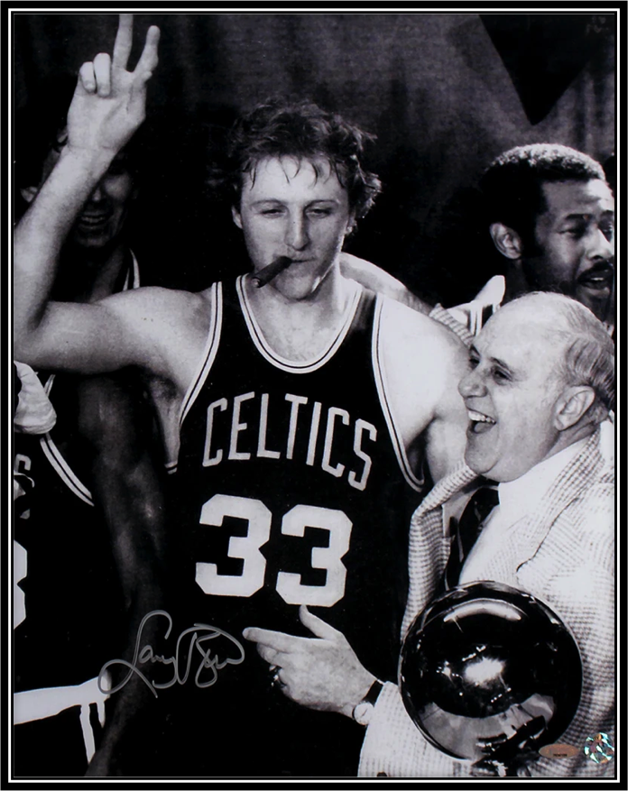 Larry Bird with Red Auerbach