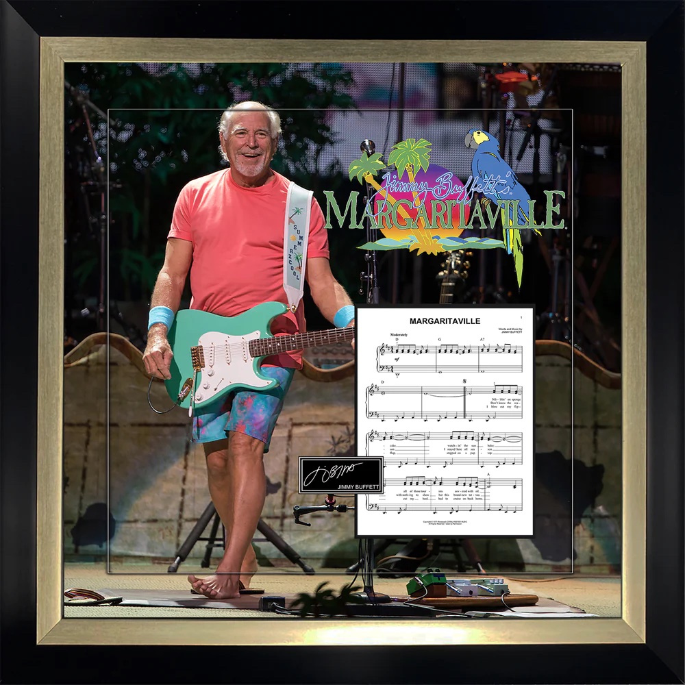 Jimmy Buffett Custom Framed Lyrics Masterpiece