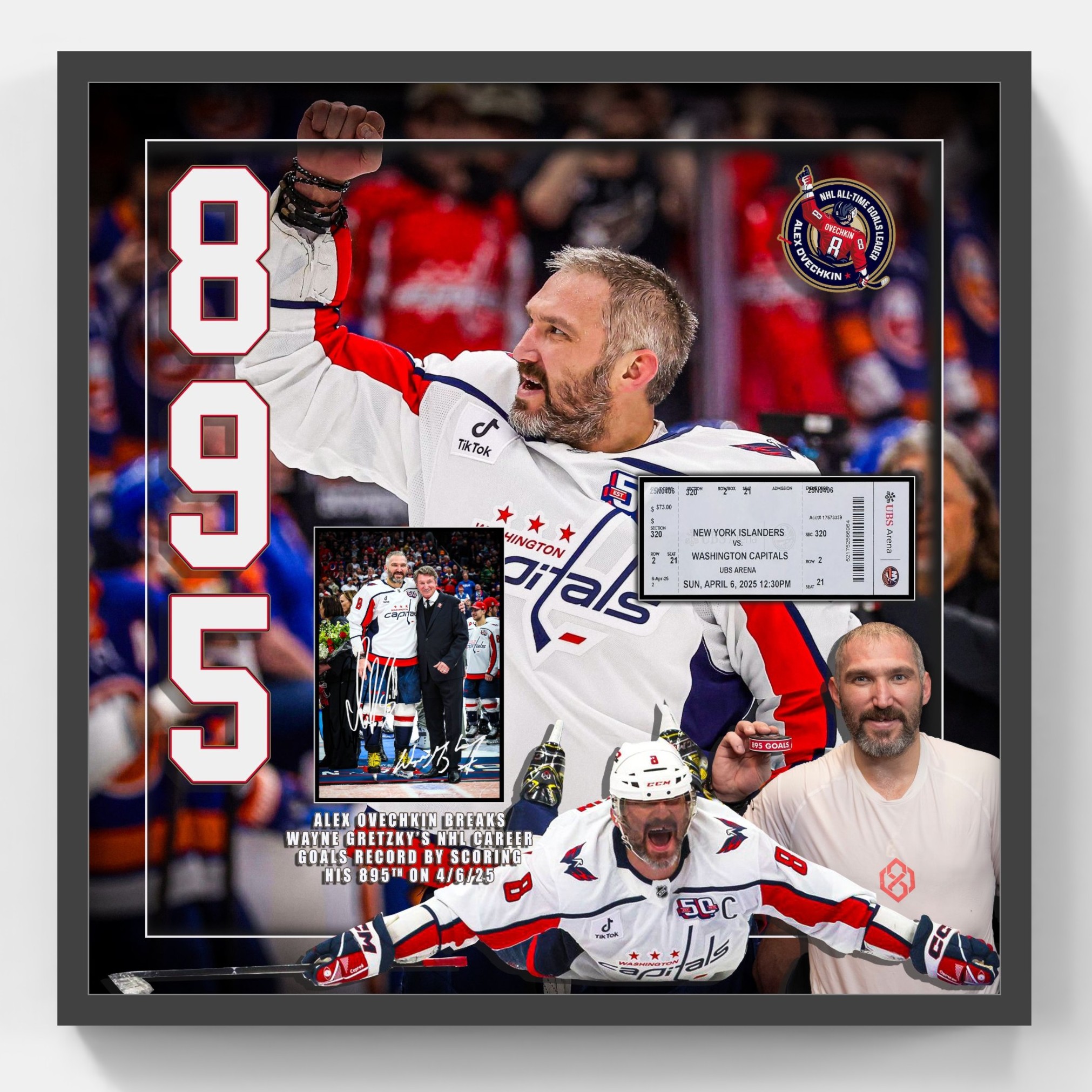 Alex Ovechkin "NHL All-Time Leading Goal Scorer" 
