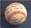 Signed Bud Harrelson Pete Rose 1973 Fight