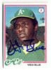 Vida Blue autographed