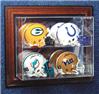 Signed 4 Mini Helmet Deluxe Display Case Cube