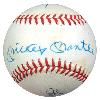 Mickey Mantle Whitey Ford & Yogi Berra autographed