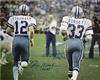 Tony Dorsett & Roger Staubach autographed