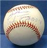 Signed Bucky Dent & Mike Torrez&Paul Blair