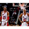 Signed Hakeem Olajuwon & Clyde Drexler