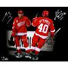 Pavel Datsyuk & Henrik Zetterberg autographed