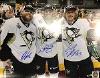 Carl Hagelin Nick Bonino & Phil Kessel  autographed